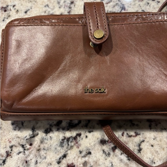 The Sak Rich Brown Leather Crossbody Bag - Picture 4 of 8